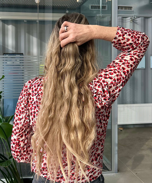 Eva Maria efter kemo med kølehætter